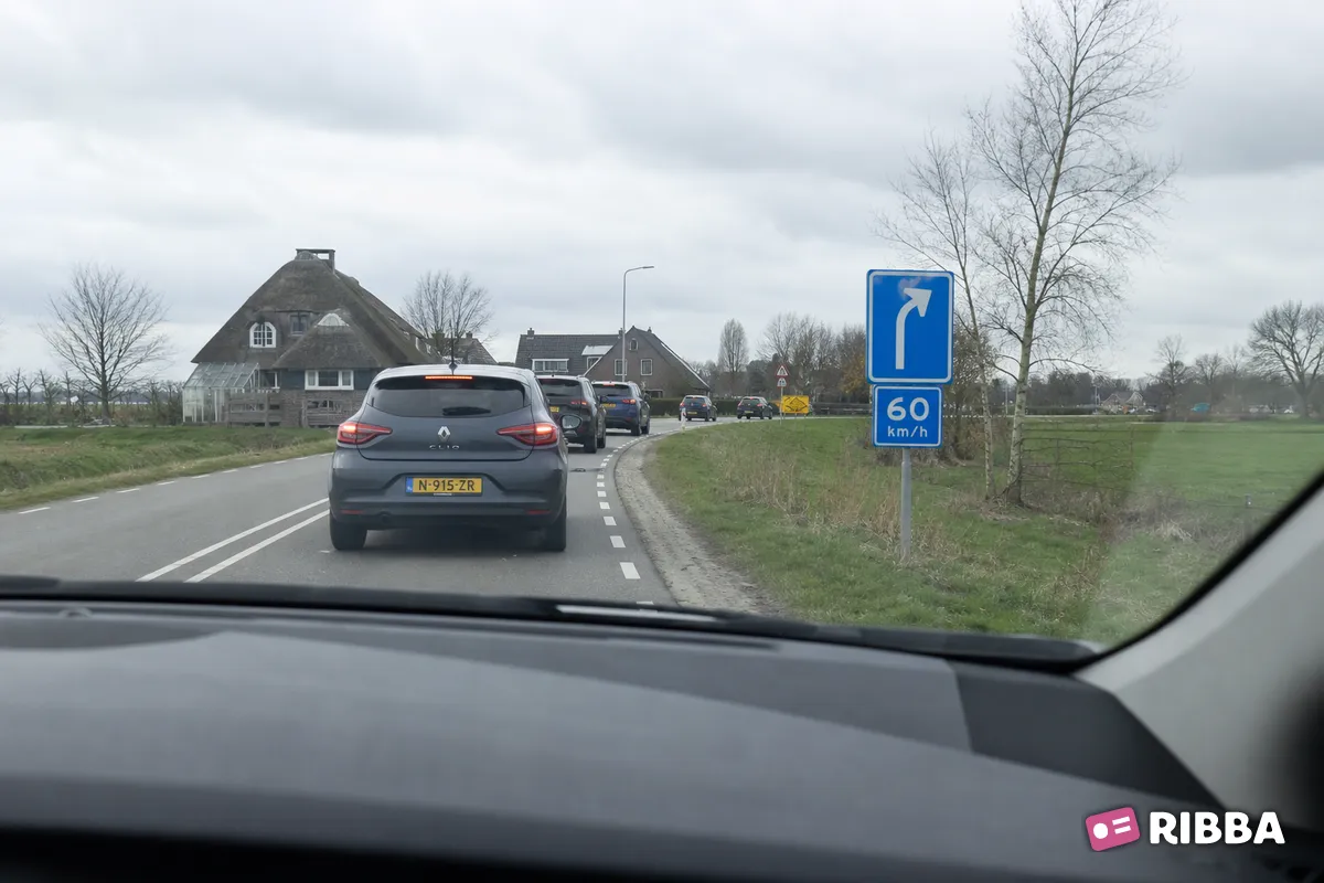 adviessnelheid in het verkeer