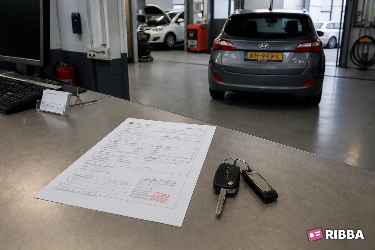 APKkeuringsrapport in het verkeer