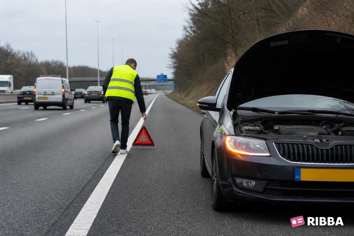 autopech in het verkeer