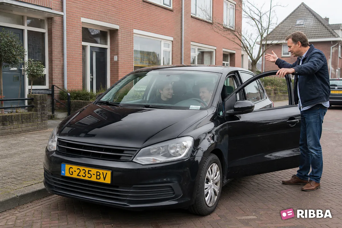 beginnend bestuurder in het verkeer