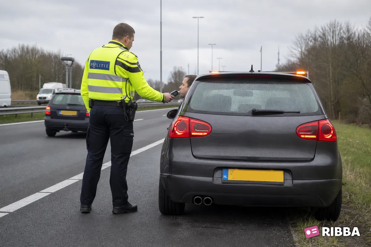 blaastest in het verkeer