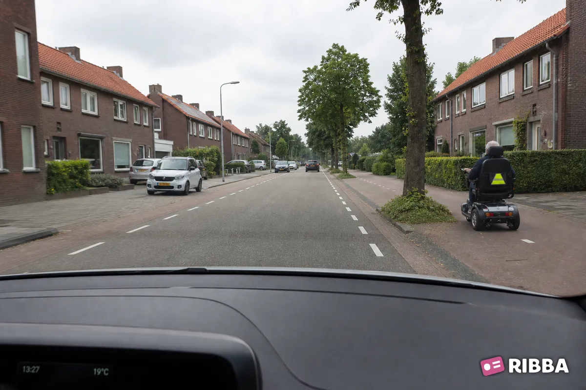 gehandicaptenvoertuig in het verkeer