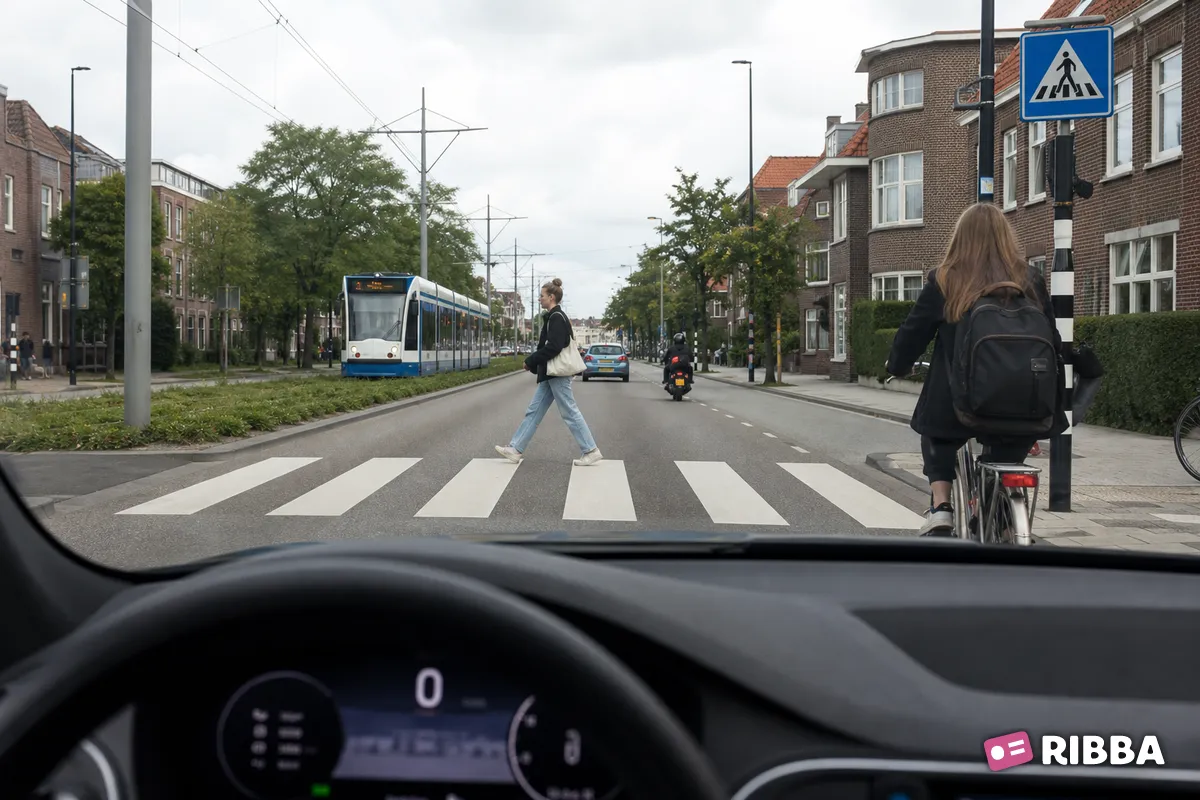 medeweggebruiker in het verkeer