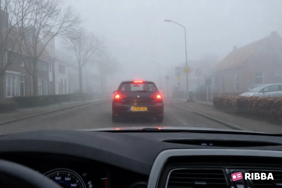 mistachterlicht in het verkeer