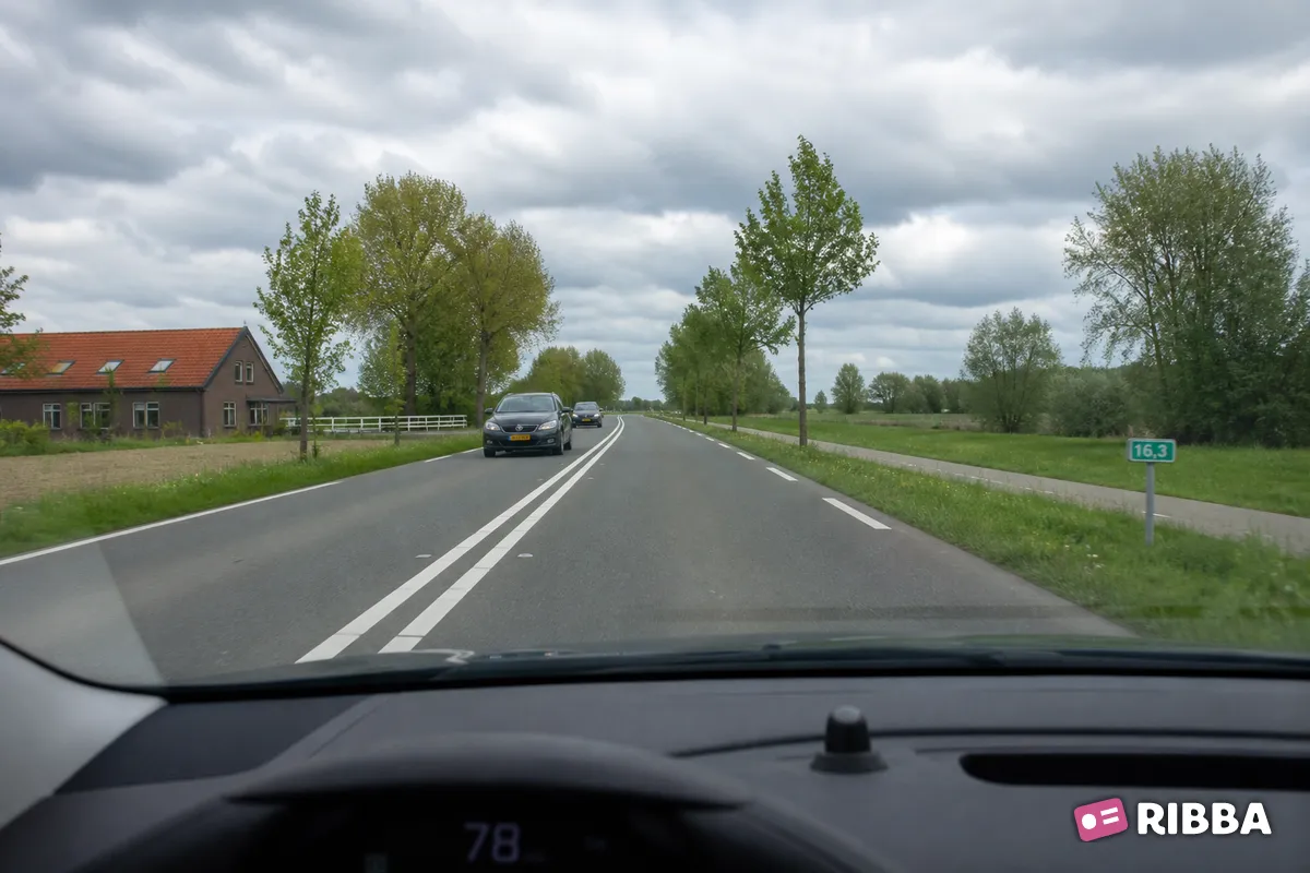 rijbaanscheiding in het verkeer