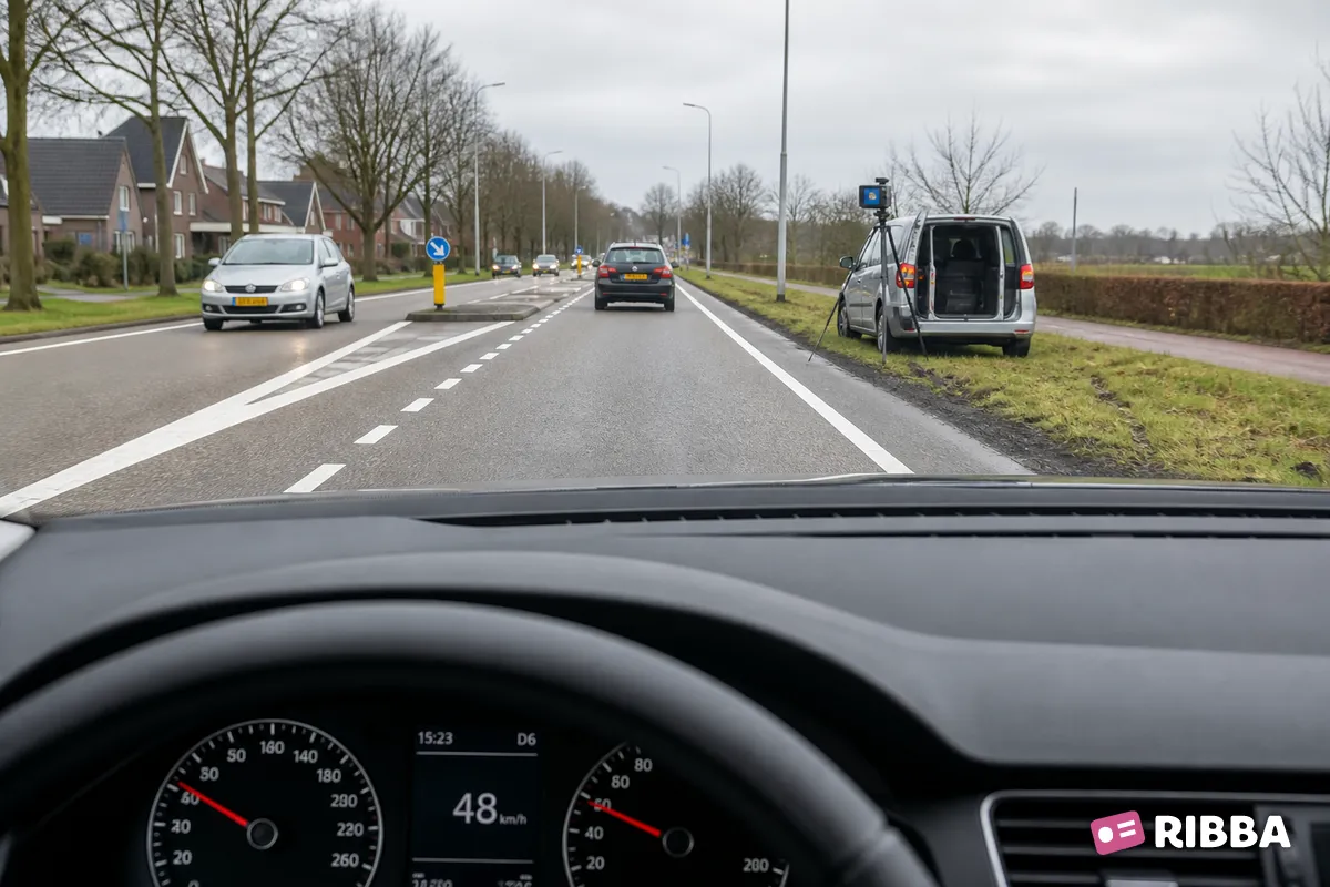 snelheidscontrole in het verkeer