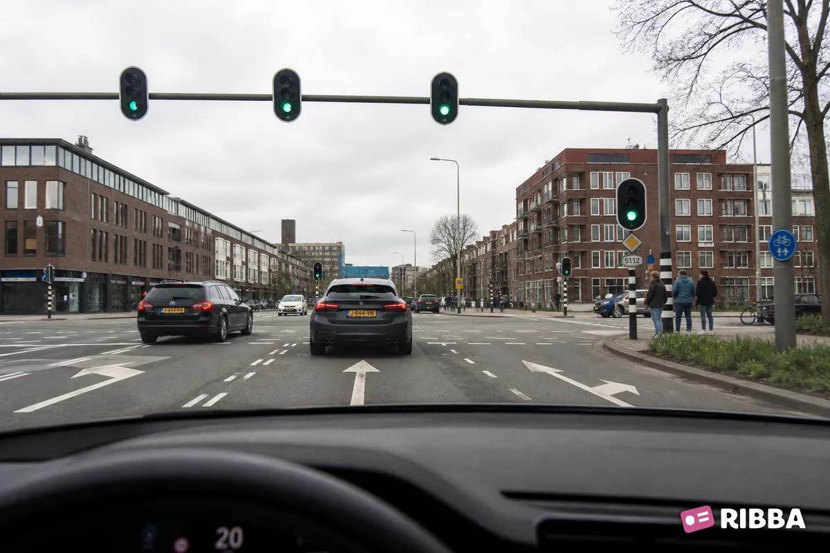 verkeerslicht in het verkeer