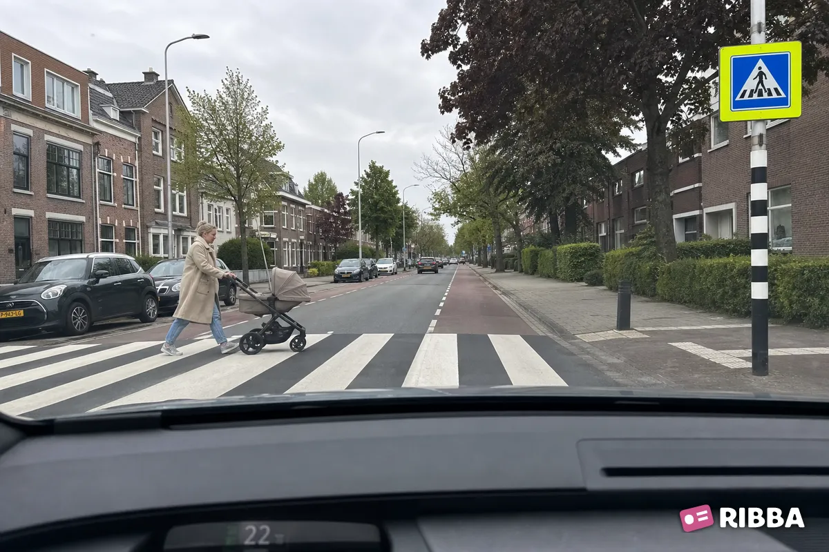 voetgangersoversteekplaats in het verkeer