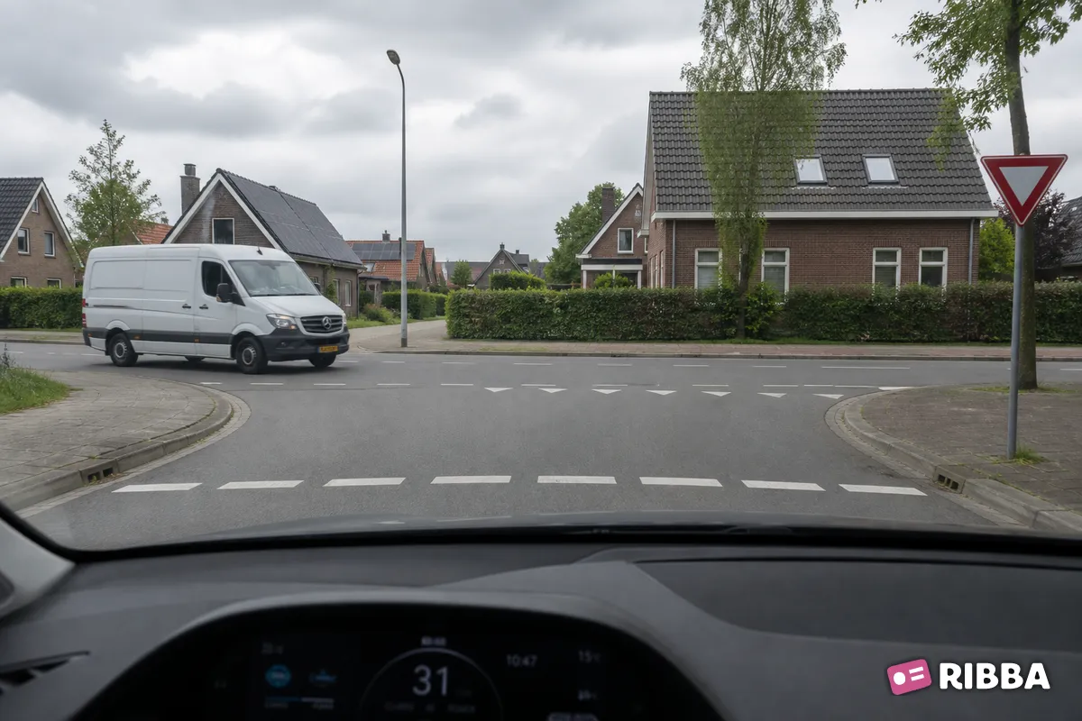 voorrangskruispunt in het verkeer