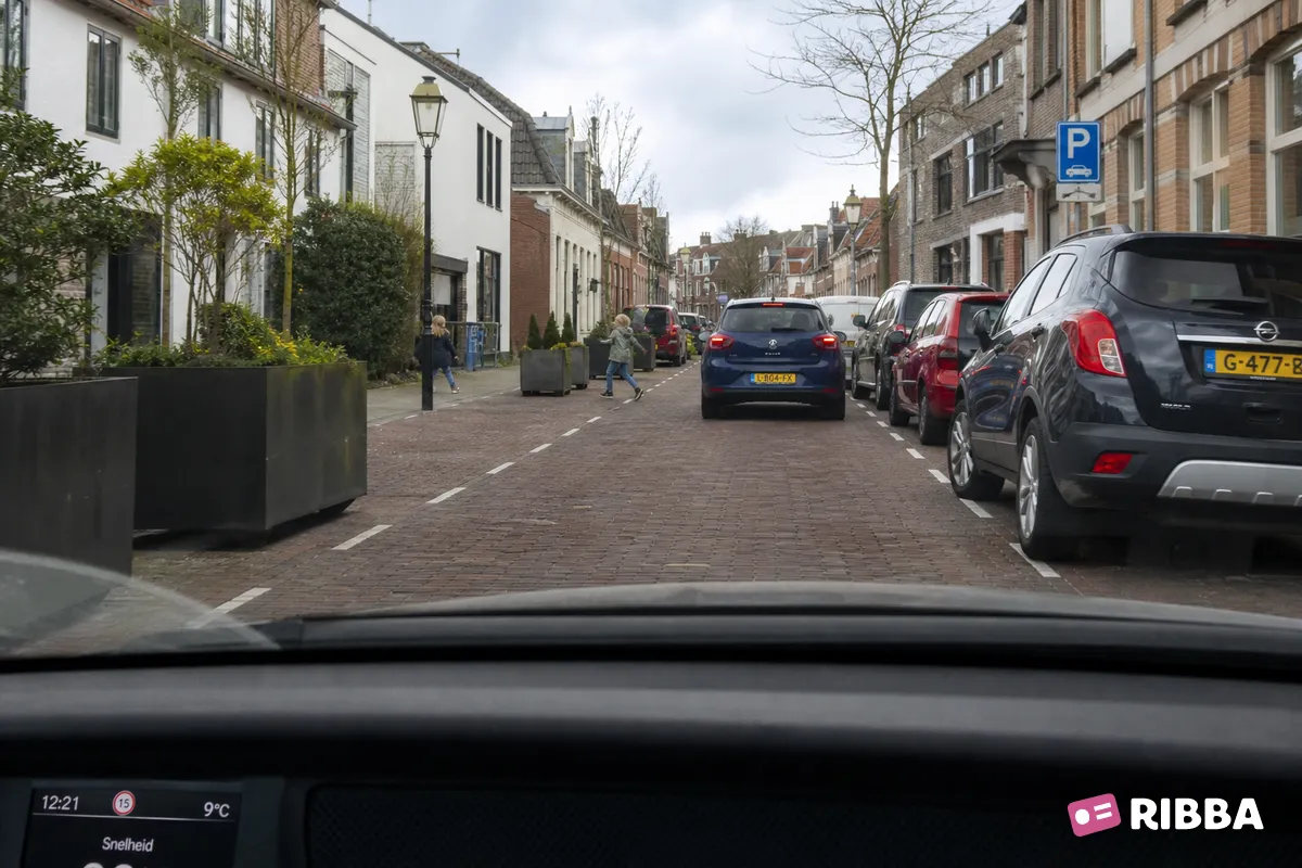 woonerf in het verkeer