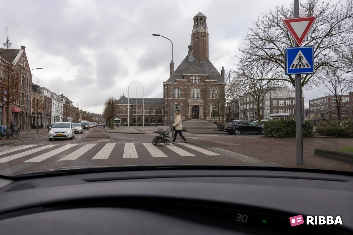 zebrapad in het verkeer