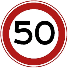 Verkeersbord A1: Maximumsnelheid