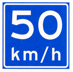Verkeersbord A4: Adviessnelheid