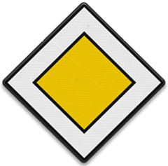 Verkeersbord B1: Voorrangsweg