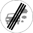 Verkeersbord C22f: Einde geslotenverklaring vanwege emissie-eisen (milieuzone of nul-emissiezone)
