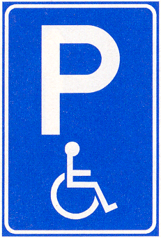 Verkeersbord E6: Gehandicaptenparkeerplaats
