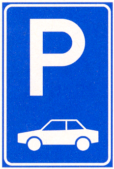 Verkeersbord E8: Parkeergelegenheid alleen bestemd voor de voertuigcategorie of groep voertuigen die op het bord is aangegeven