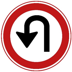 Verkeersbord F7: Keerverbod