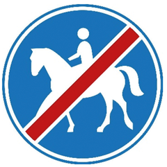 Verkeersbord G10: Einde ruiterpad