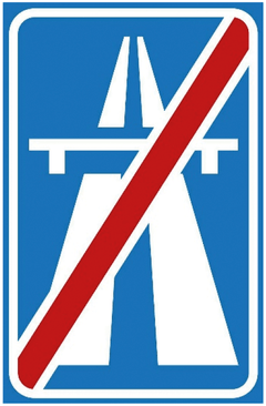 Verkeersbord G2: Einde Autosnelweg