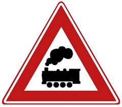 Verkeersbord J11: Overweg zonder slagbomen