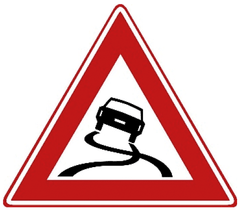 Verkeersbord J20: Slipgevaar