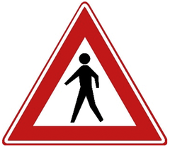 Verkeersbord J23: Voetgangers