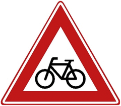 Verkeersbord J24: Fietsers en bromfietsers