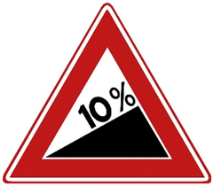 Verkeersbord J6: Steile helling
