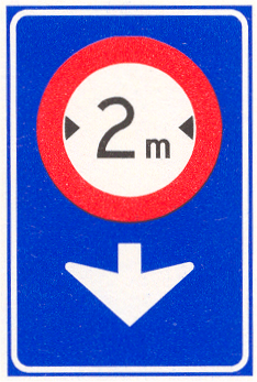 Verkeersbord L12: Verkeersbord geldt alleen voor de aangegeven rijstrook