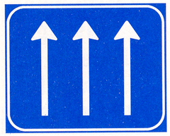 Verkeersbord L7: Aantal doorgaande rijstroken
