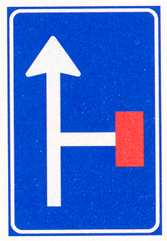 Verkeersbord L9: Vooraanduiding doodlopende weg