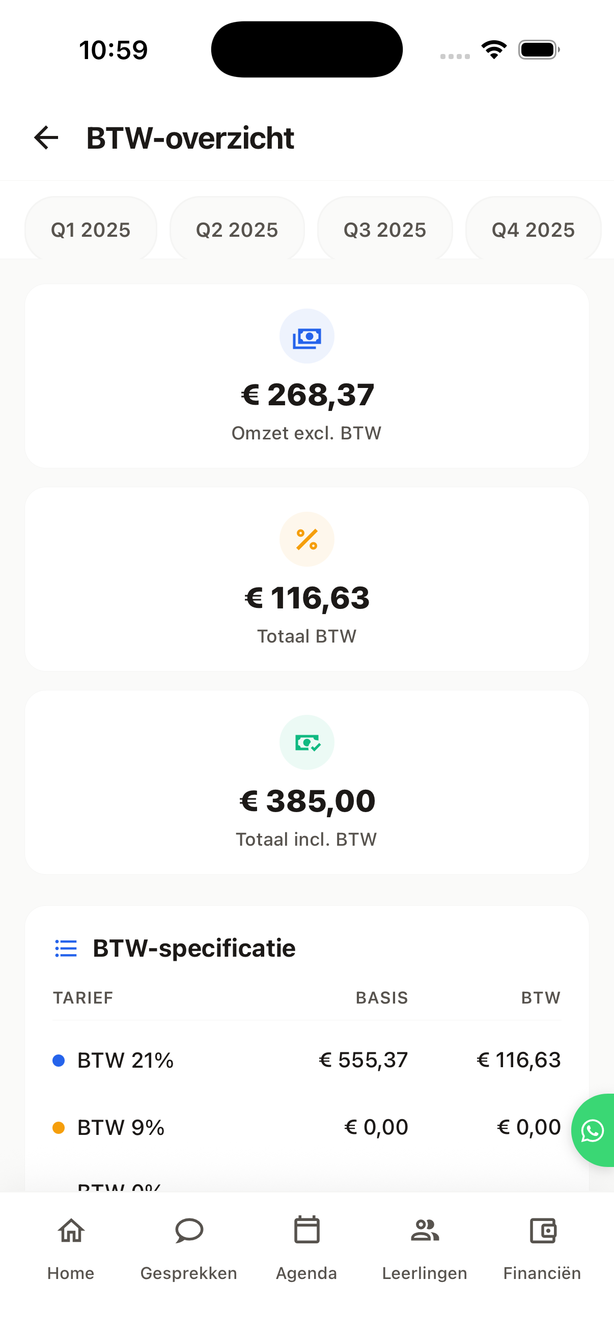 Moneybird en SnelStart — Ribba rijschool-app