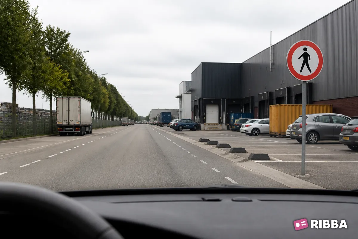 Bord C16 Gesloten voor voetgangers langs een Nederlandse weg