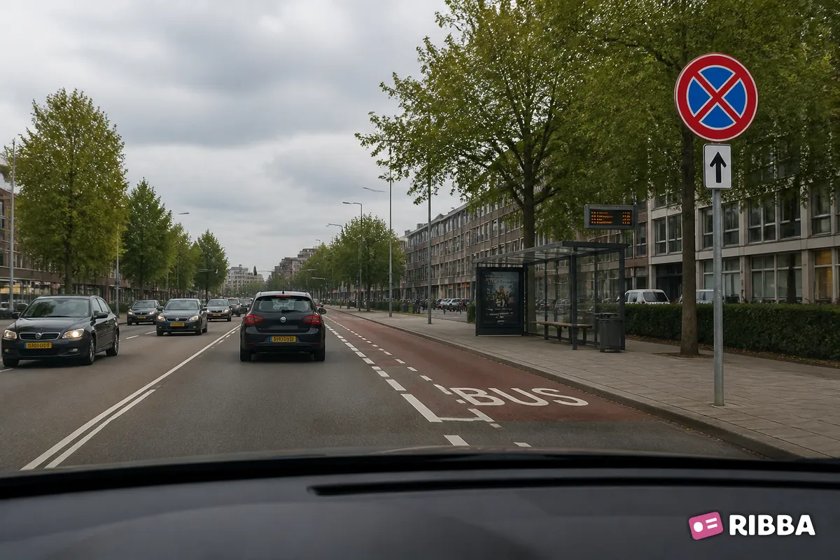 Bord E2 Verbod stil te staan langs een Nederlandse weg