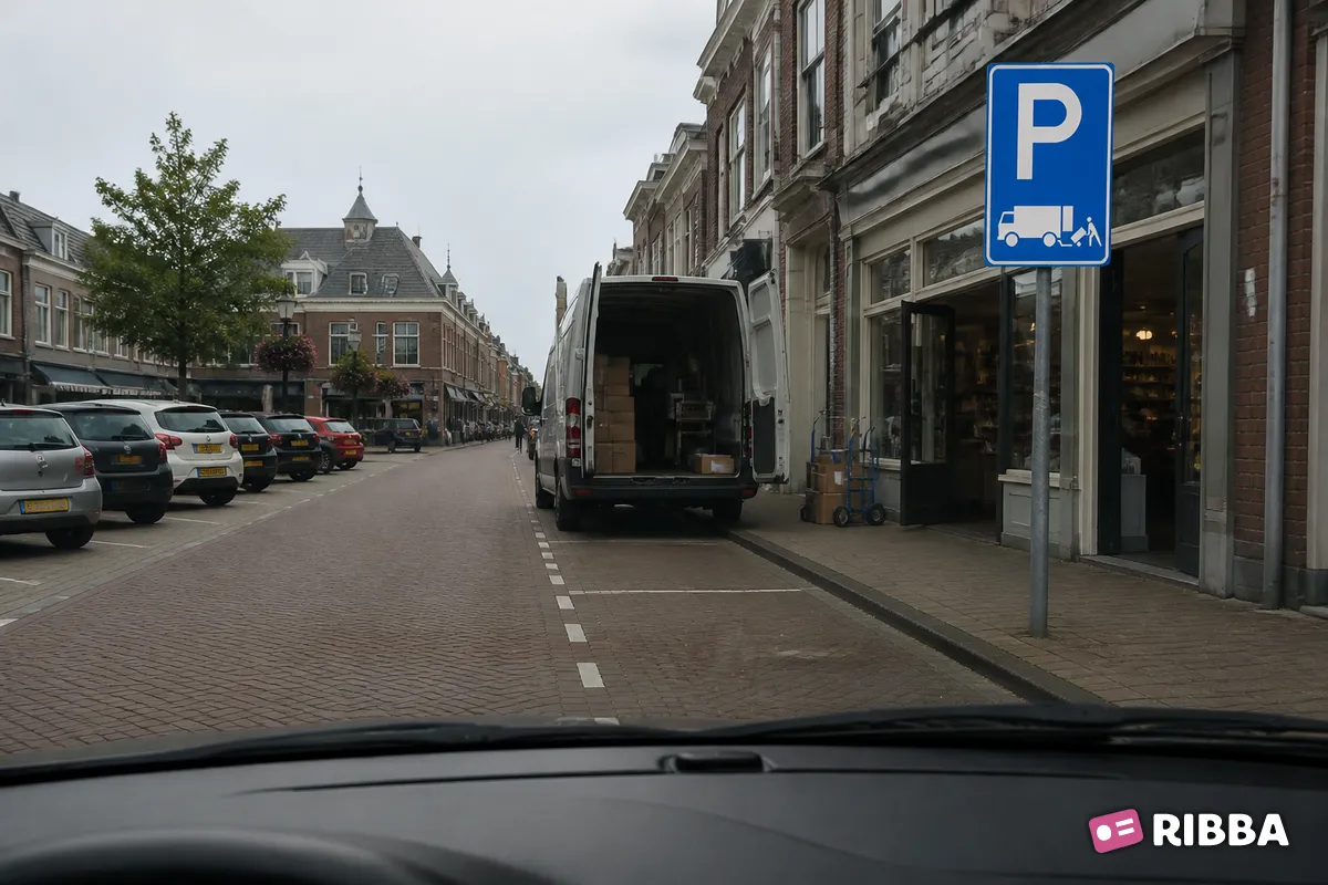 Bord E7 Gelegenheid bestemd voor het onmiddellijk laden en lossen van goederen langs een Nederlandse weg