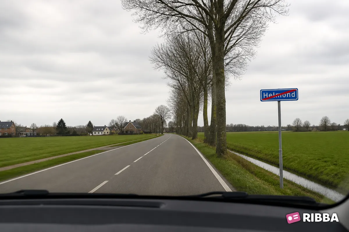 Bord H2 Einde bebouwde kom langs een Nederlandse weg
